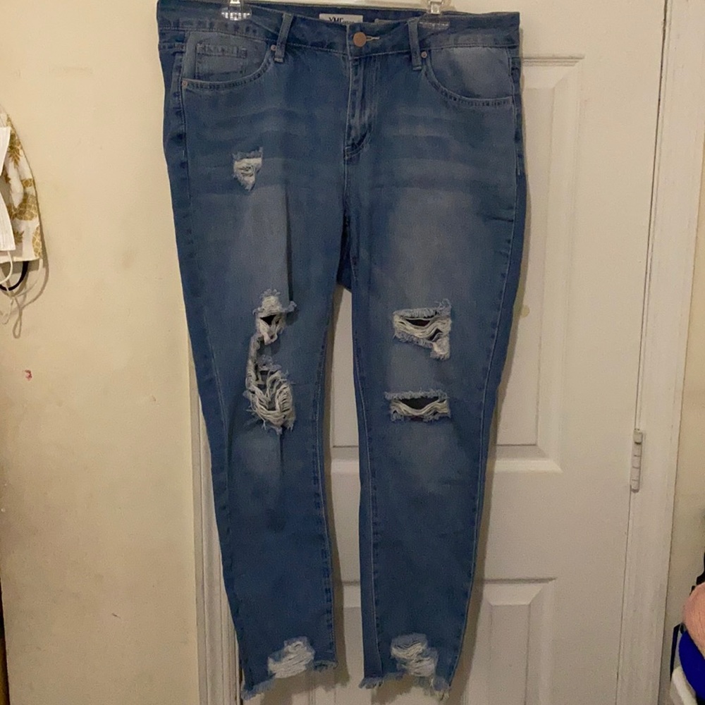 Distressed jeans